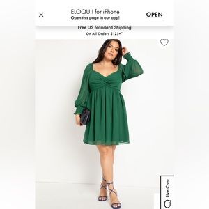 Eloquii Eva Twisted Bodice Mini Dress